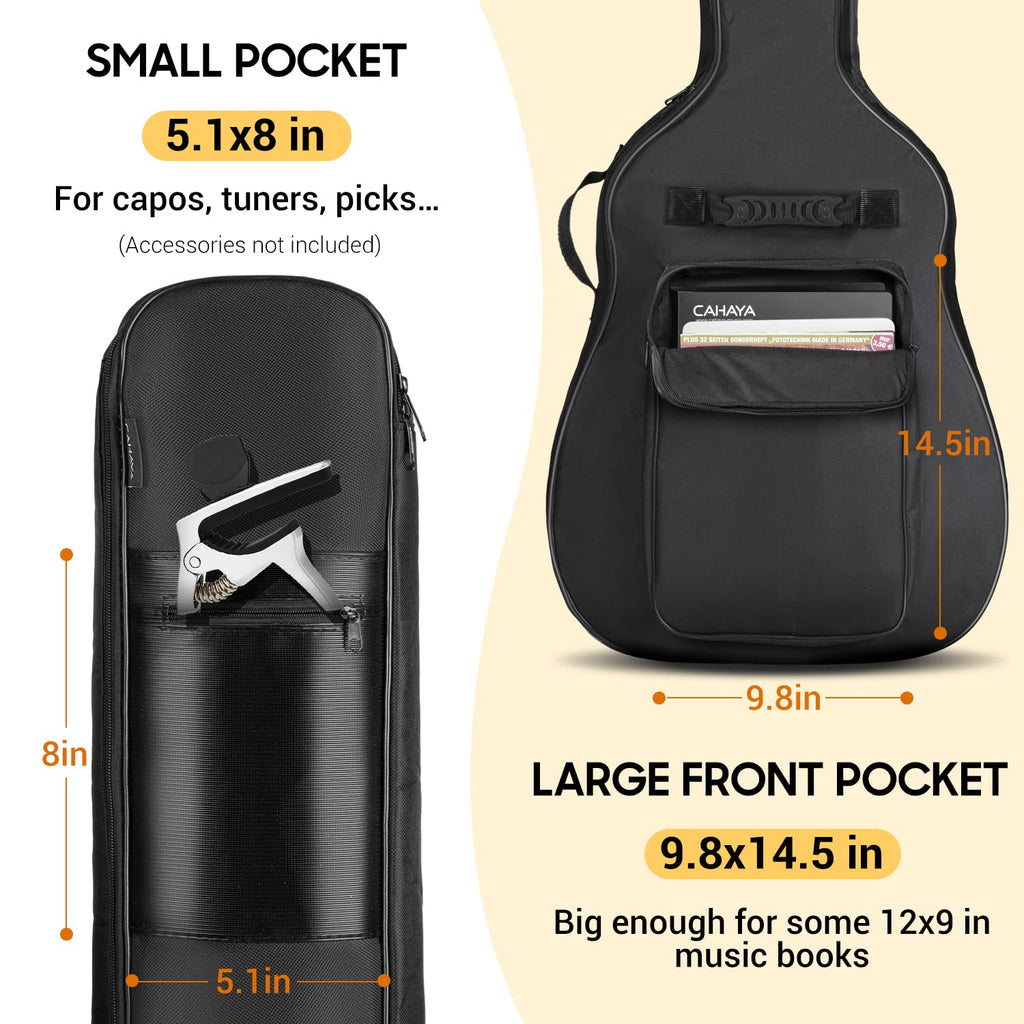 41 In 0.35 In Thick Padding Soft Guitar Bag Black G8413
