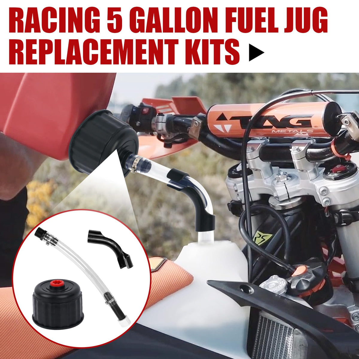 5 Gallon Fuel Jug Hose and Cap Kit X95373