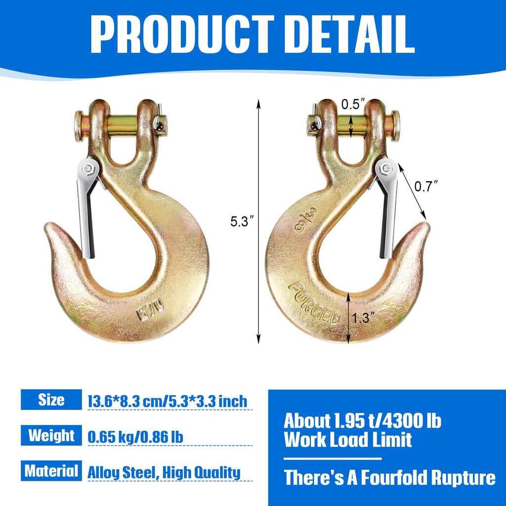3/8 Clevis Slip Hook with Safety Latch T592197