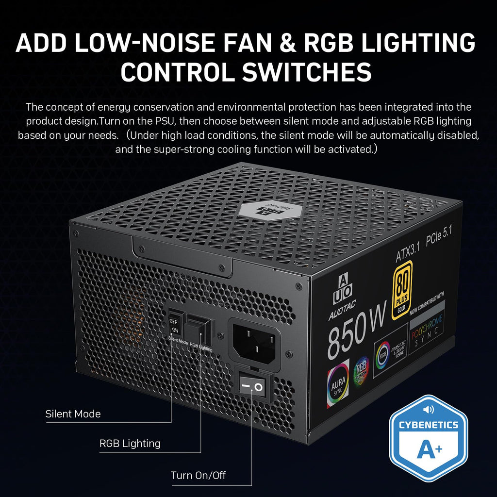 850W Fully Modular 80+ Gold ATX 3.1 Power Supply M59225