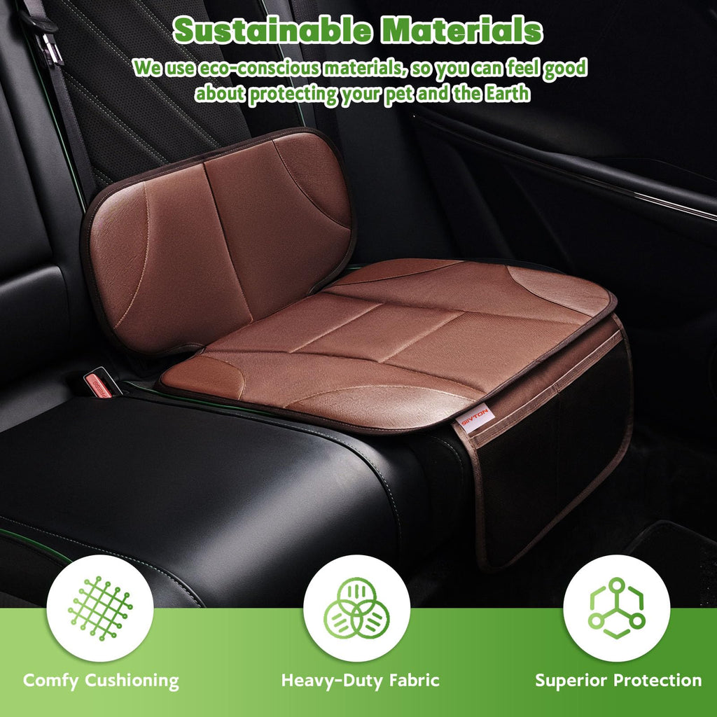 Car Seat Protector with 2 Storage Pockets, Black X5523