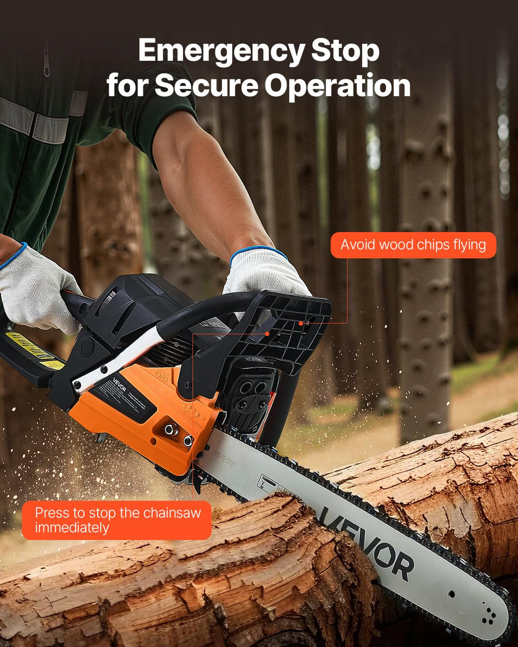 20 Inch 62CC Gas Powered Chainsaw W3908