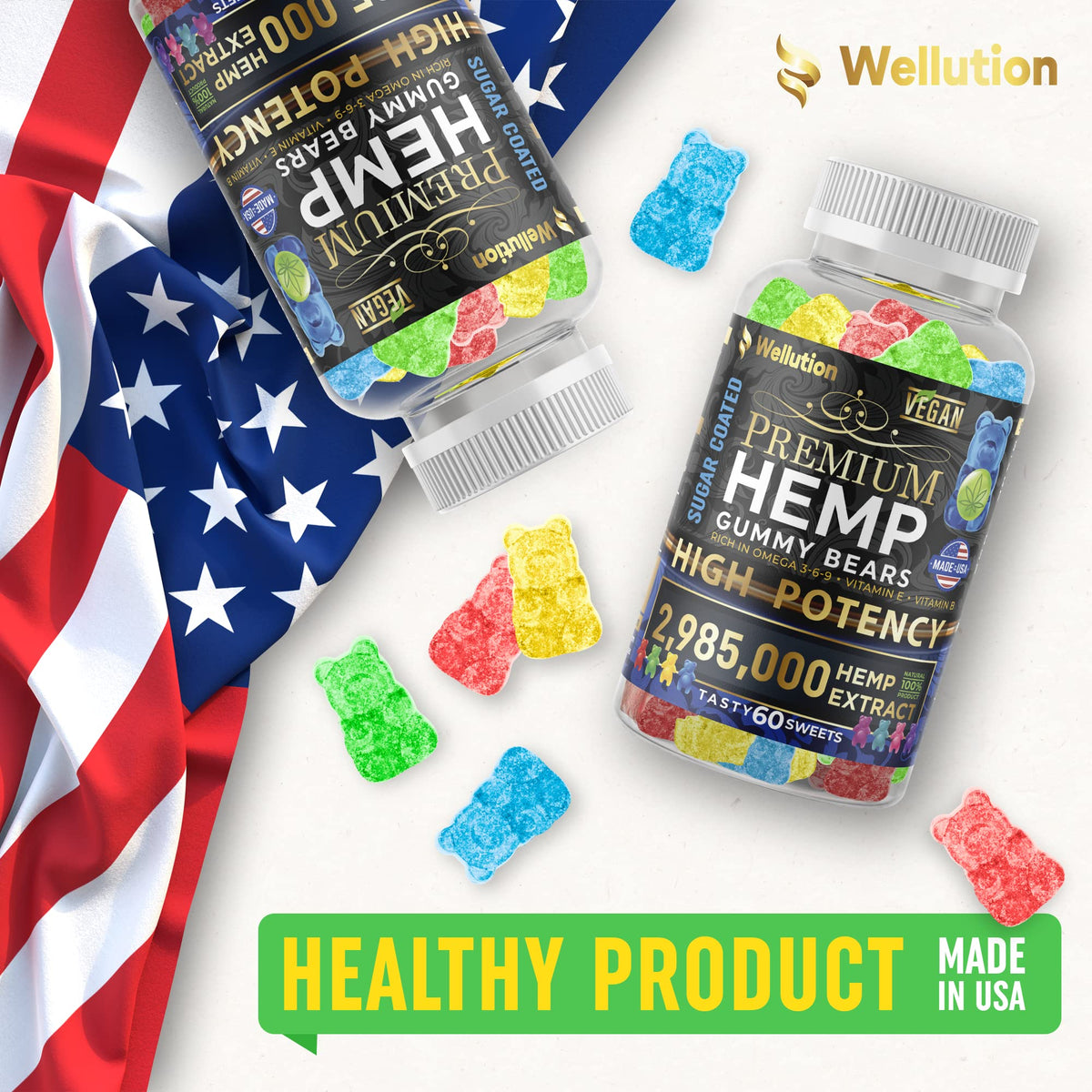 Sugar-Coated Hemp Gummies 2,985,000 MCG 60ct W42867