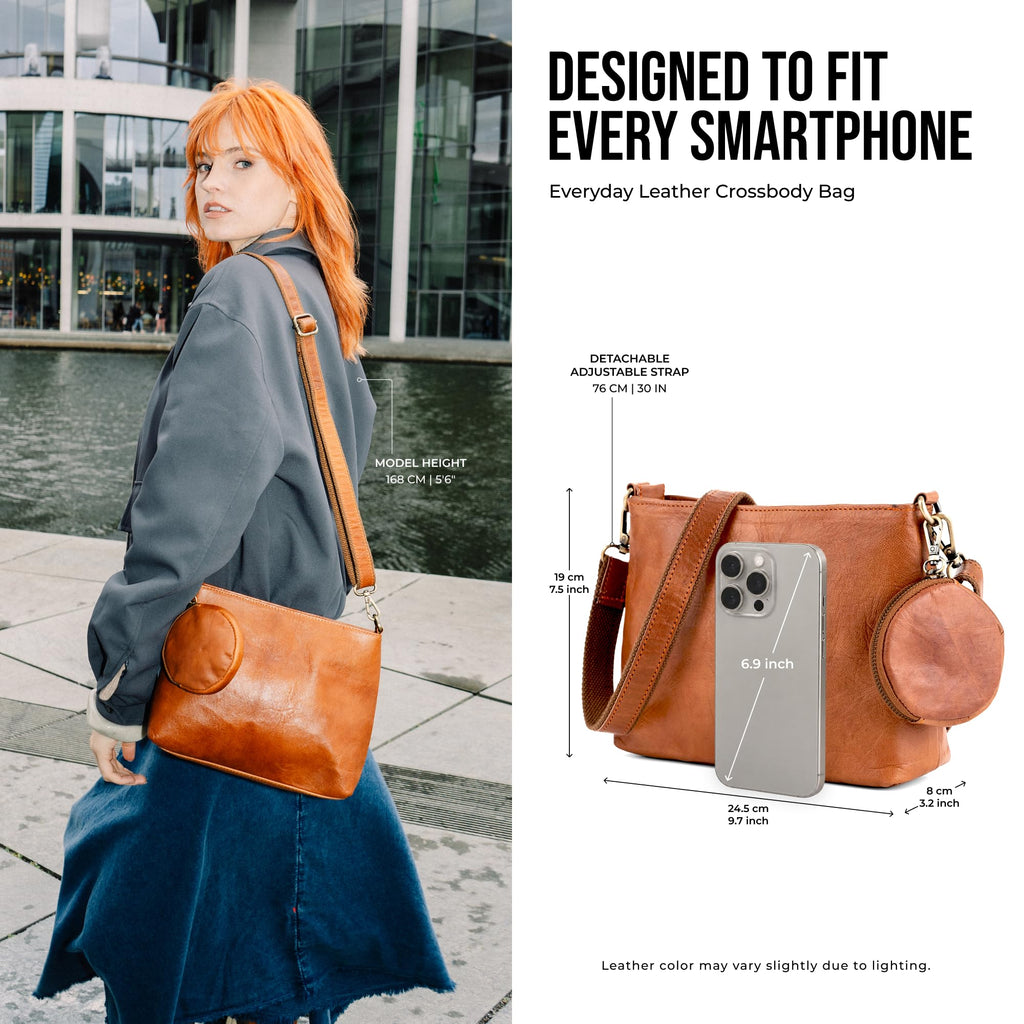 Full Grain Leather Crossbody Purses T2508