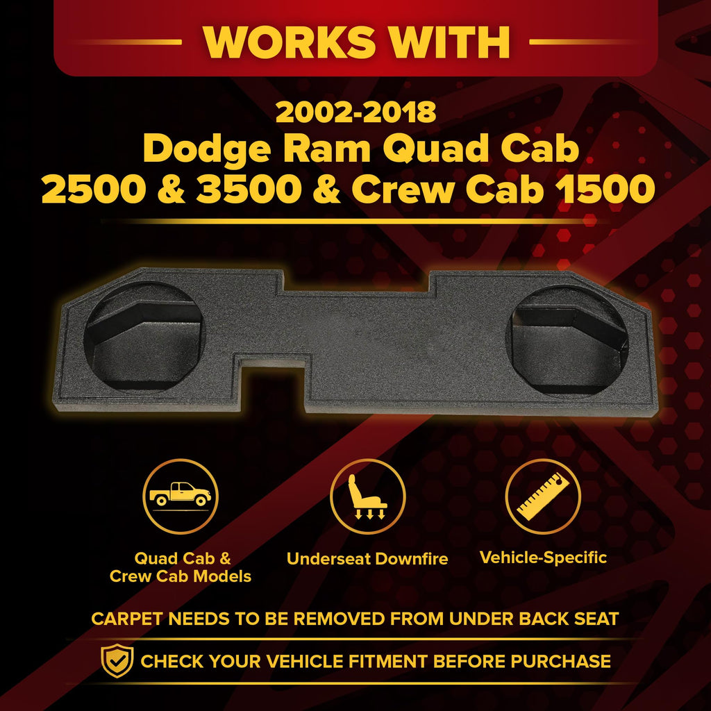 Dual 12" Underseat Subwoofer Box J339