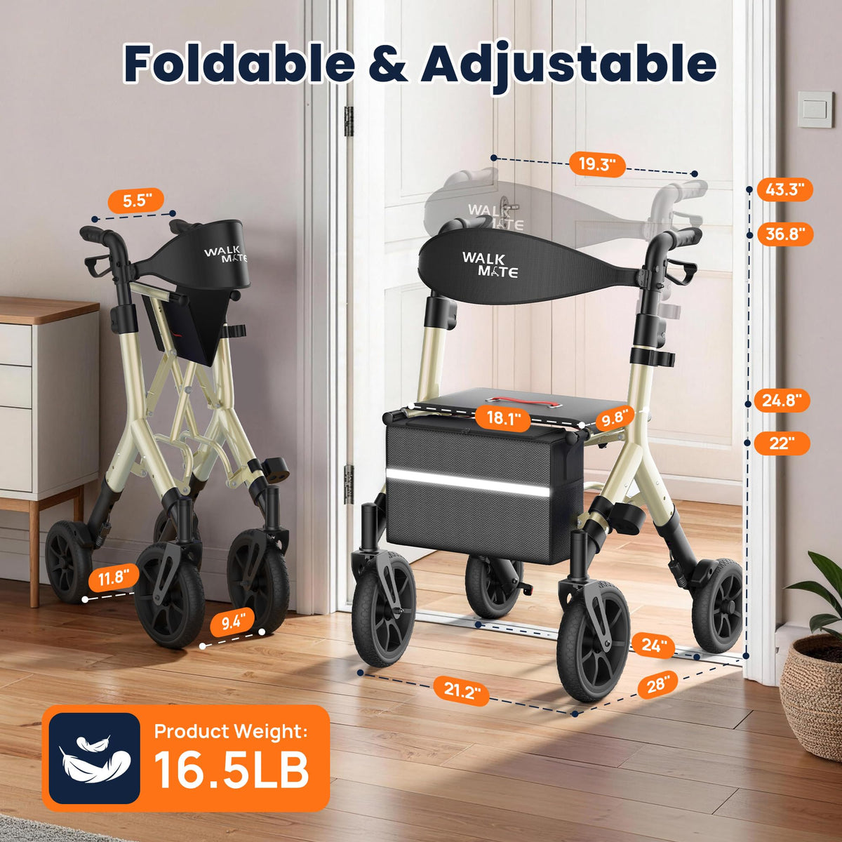 Rollator Walker with Seat X9031