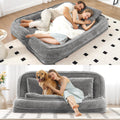 Light Gray Folding Floor Sofa Bed N162773