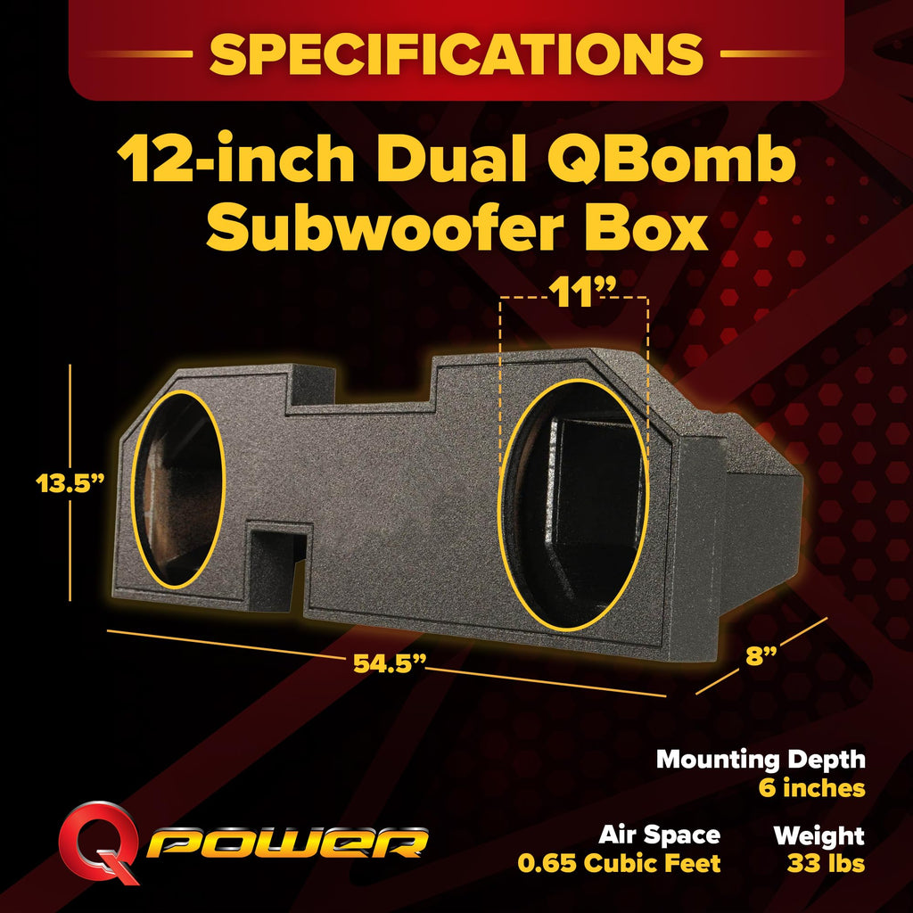Dual 12" Underseat Subwoofer Box J339