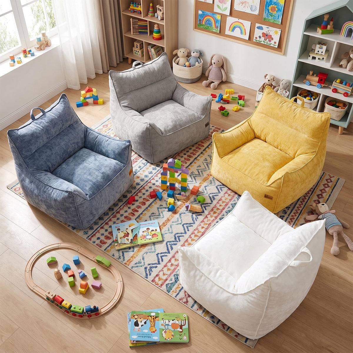 Fluffy Bean Bag Chair C8654