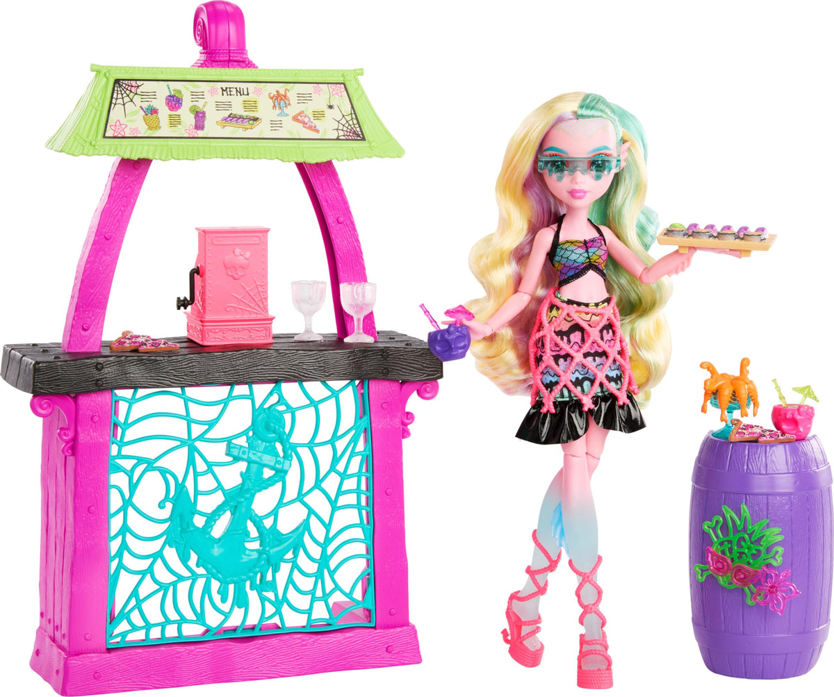 Doll & Playset with Food Accessories & Color-Change Drinks L68543