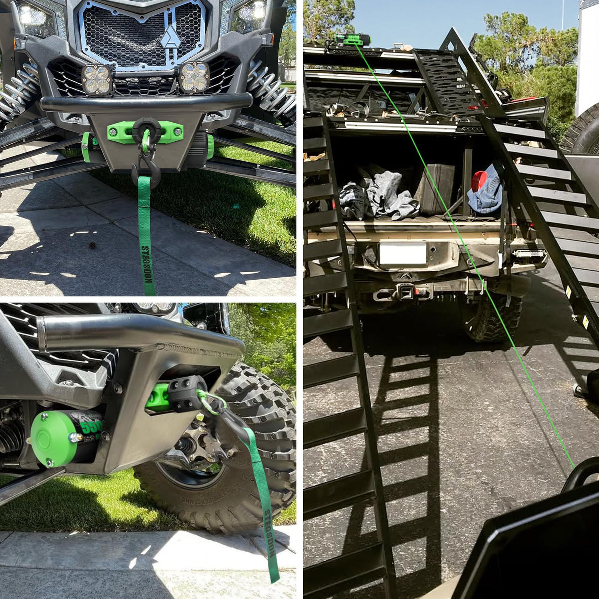 12V Electric Winch with Synthetic Rope and Wireless Remote T41504