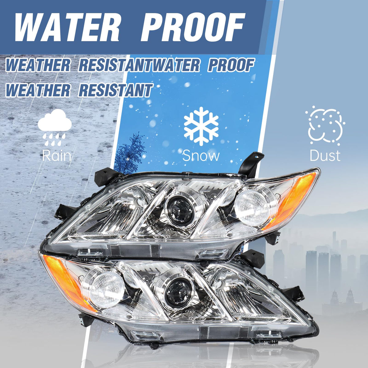 Pair of Headlights Assembly U33152