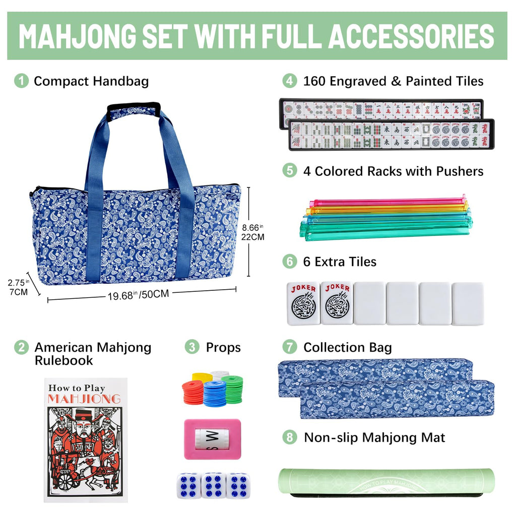 American Mahjong Set with Mat and Racks K6930