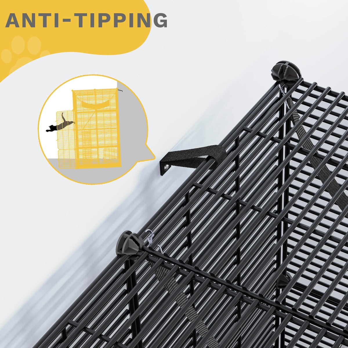 3-Tier Cat Cage Indoor Enclosure with Hammock U593