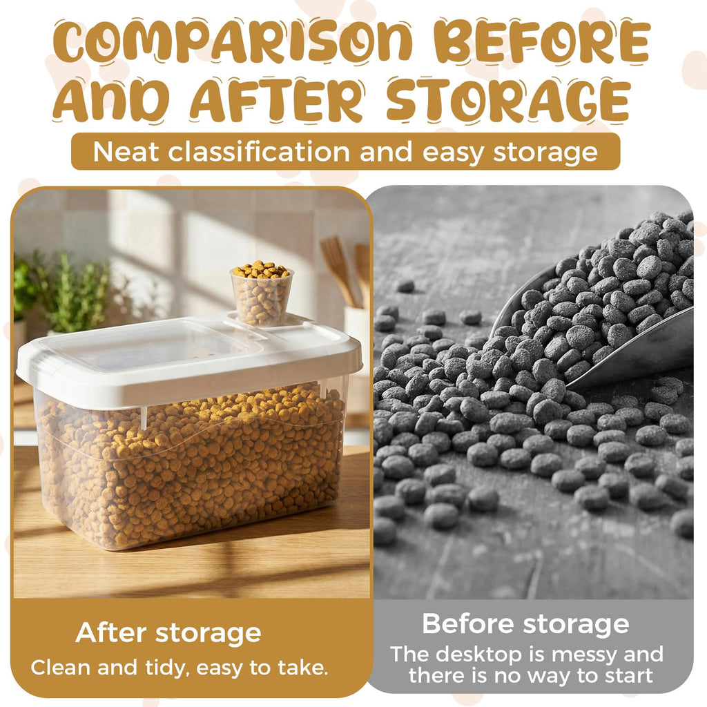 2 Pack 11 Lbs Airtight Dog Food Storage Container with Scoops X6528