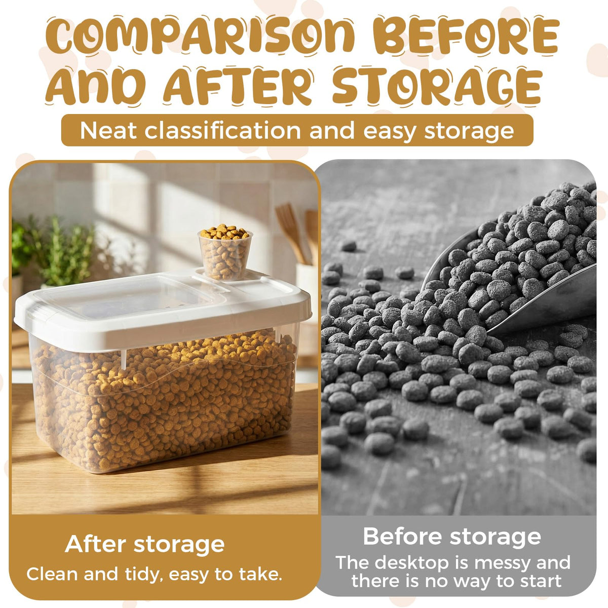 2 Pack 11 Lbs Airtight Dog Food Storage Container with Scoops X6528