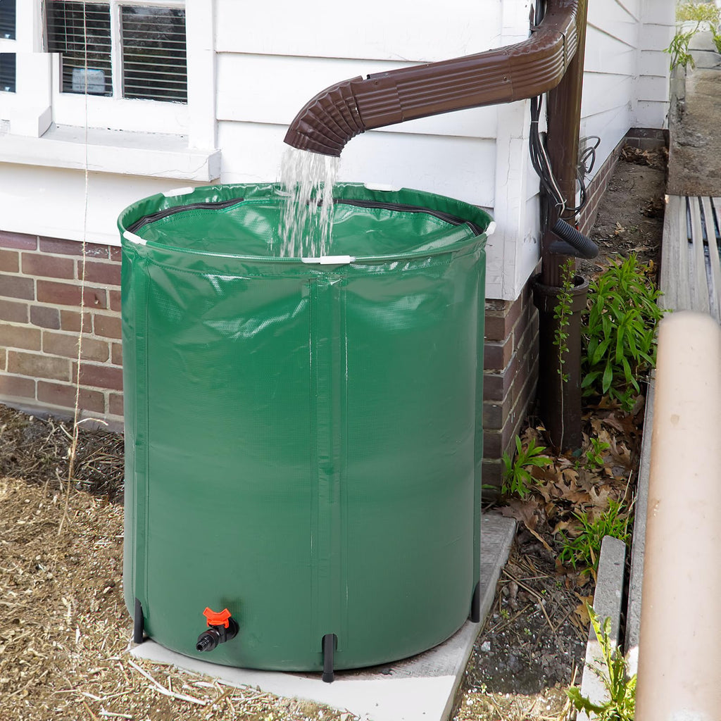 50 Gallon Portable Folding Rain Barrel with Spigots F927257