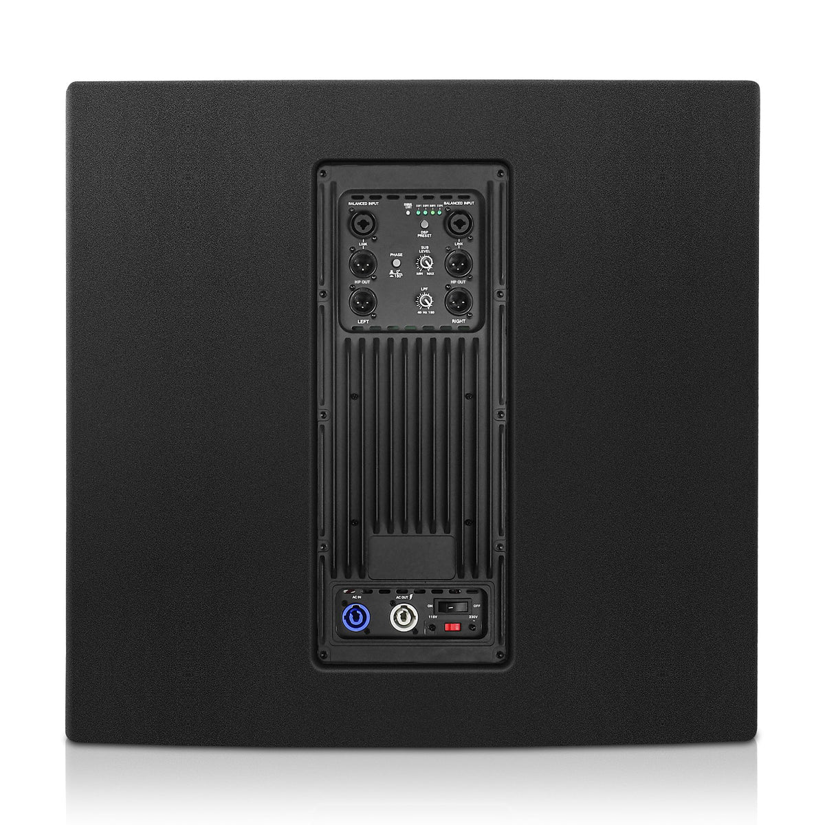 18" 1600 Watts Powered PA DJ Subwoofers with Birch Plywood Enclosure, Black K871