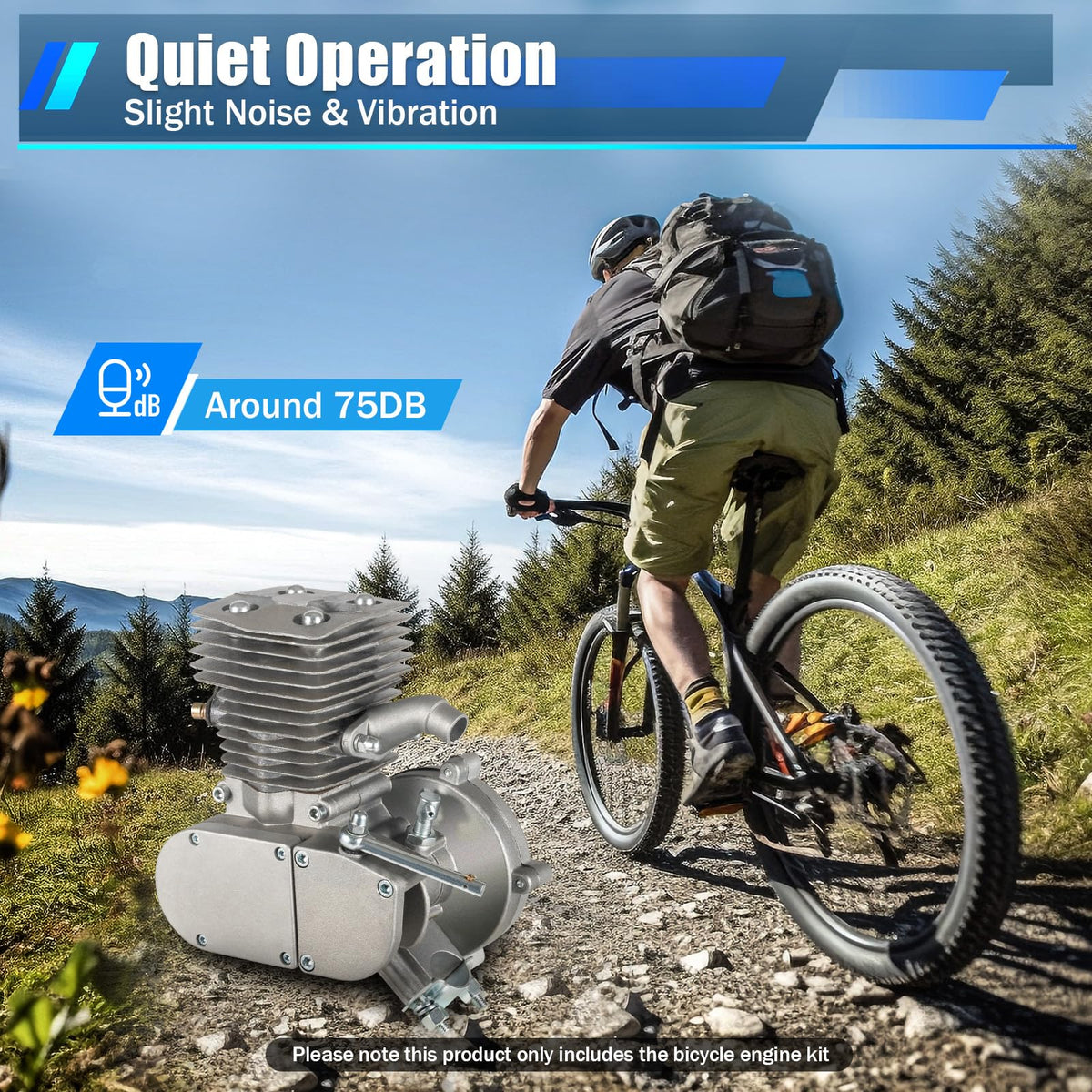 2 Stroke 100cc Bicycle Engine Kit with Air-Cooling K1868