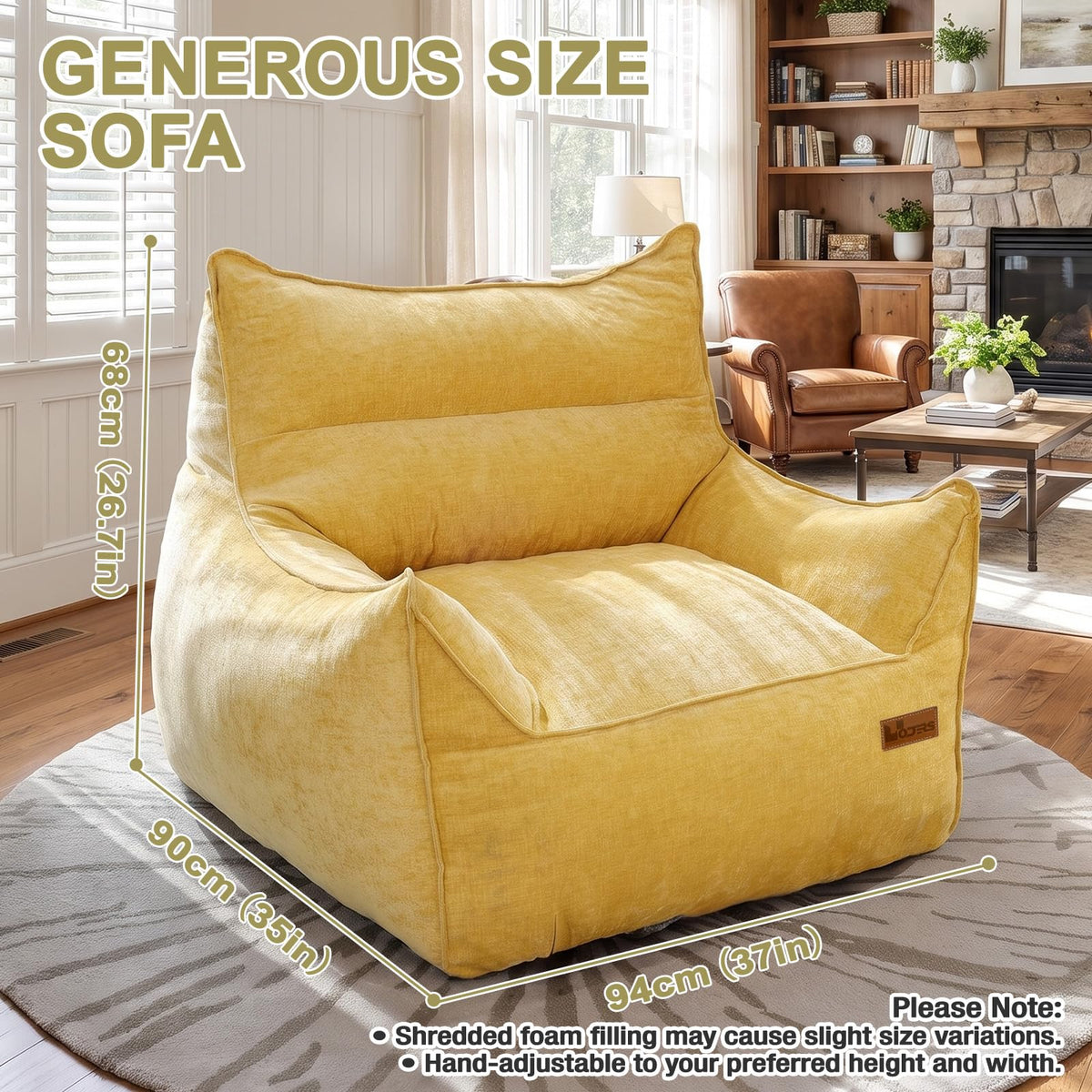 Fluffy Bean Bag Chair C8654