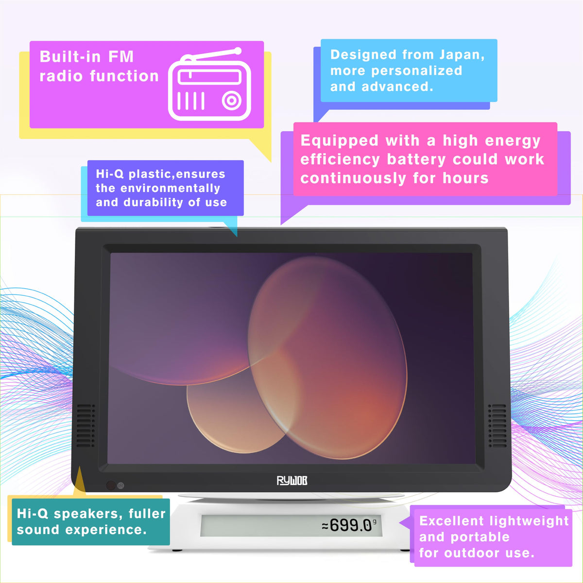 Portable Digital TV with Antenna K55931
