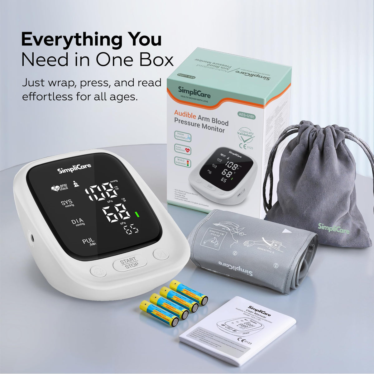 Blood Pressure Monitor with XL Blood Pressure Cuff T187