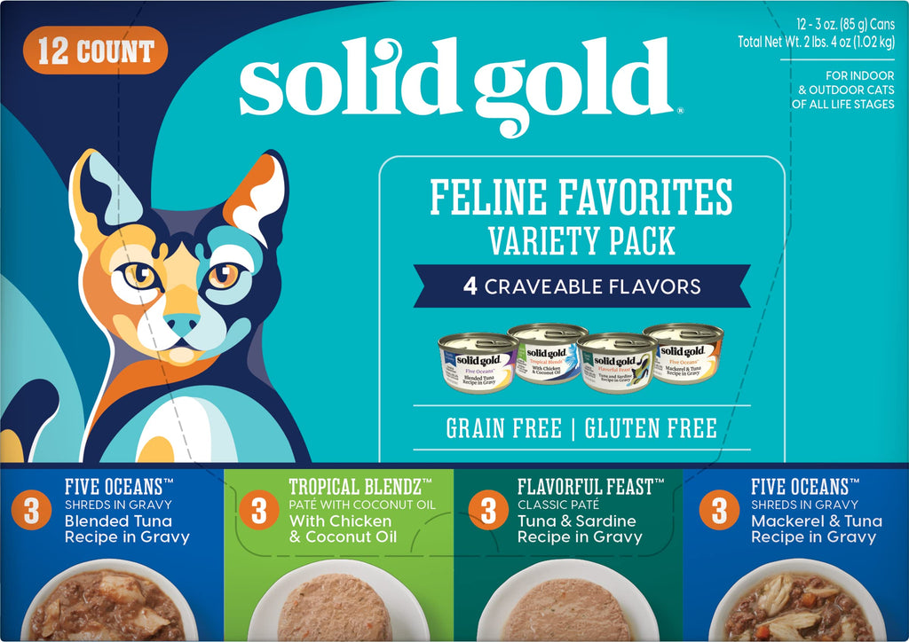 Salmon Dry Cat Food and Wet Cat Food Variety Pack T473