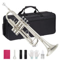 Nickel-Plated Brass Trumpet with Hard Case T391813
