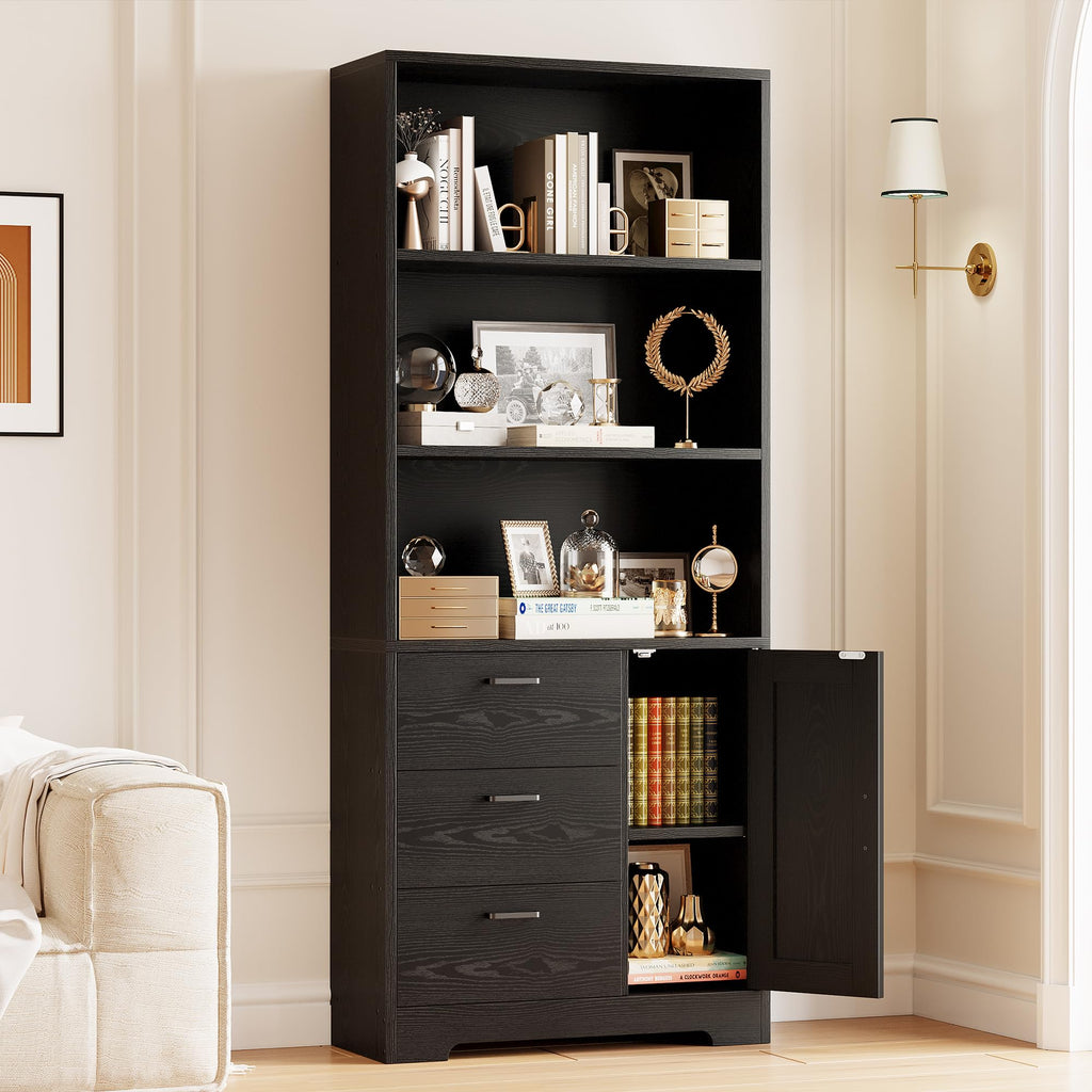 71 in Bookshelf with Doors and Drawers I1623