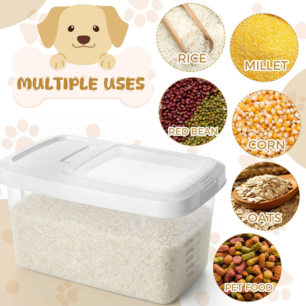 2 Pack 11 Lbs Airtight Dog Food Storage Container with Scoops X6528