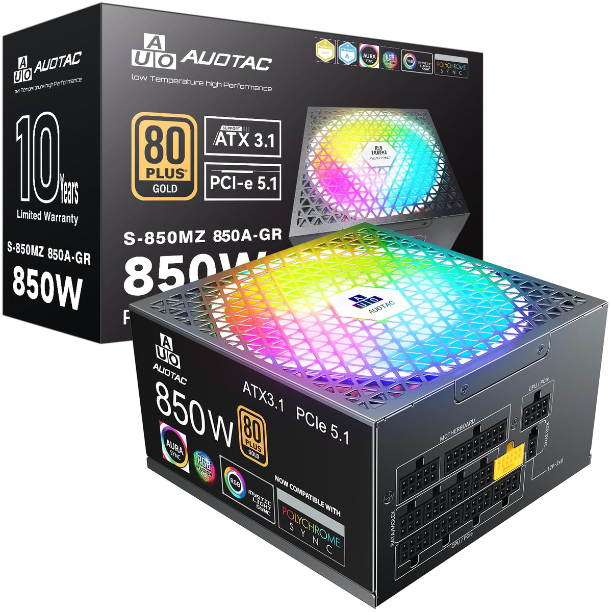 850W Fully Modular 80+ Gold ATX 3.1 Power Supply M59225