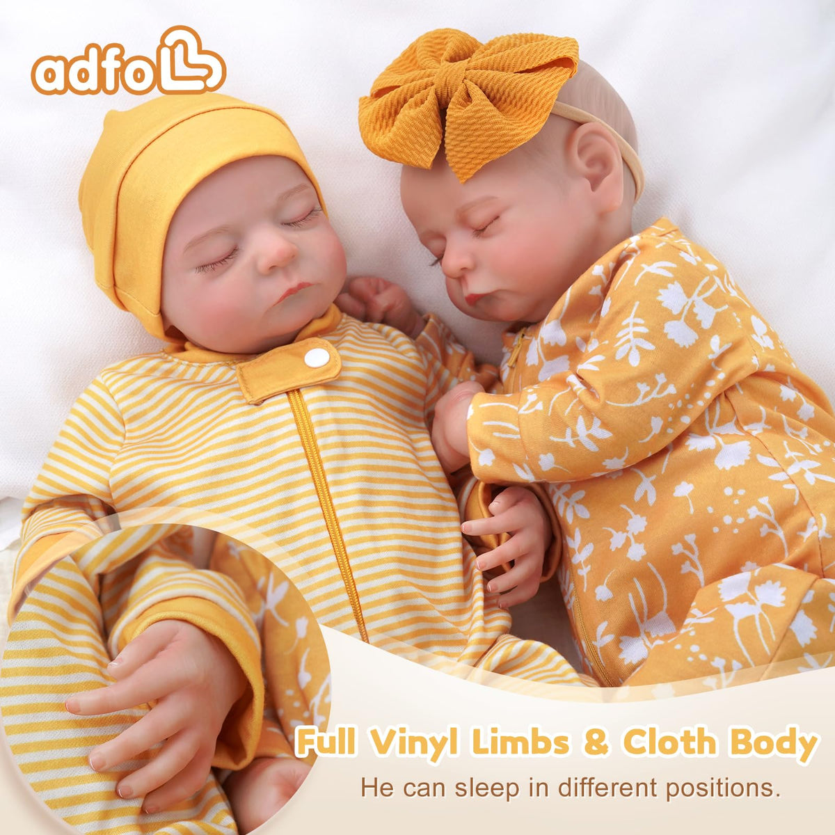 20 Inch Reborn Baby Dolls Twins I5930