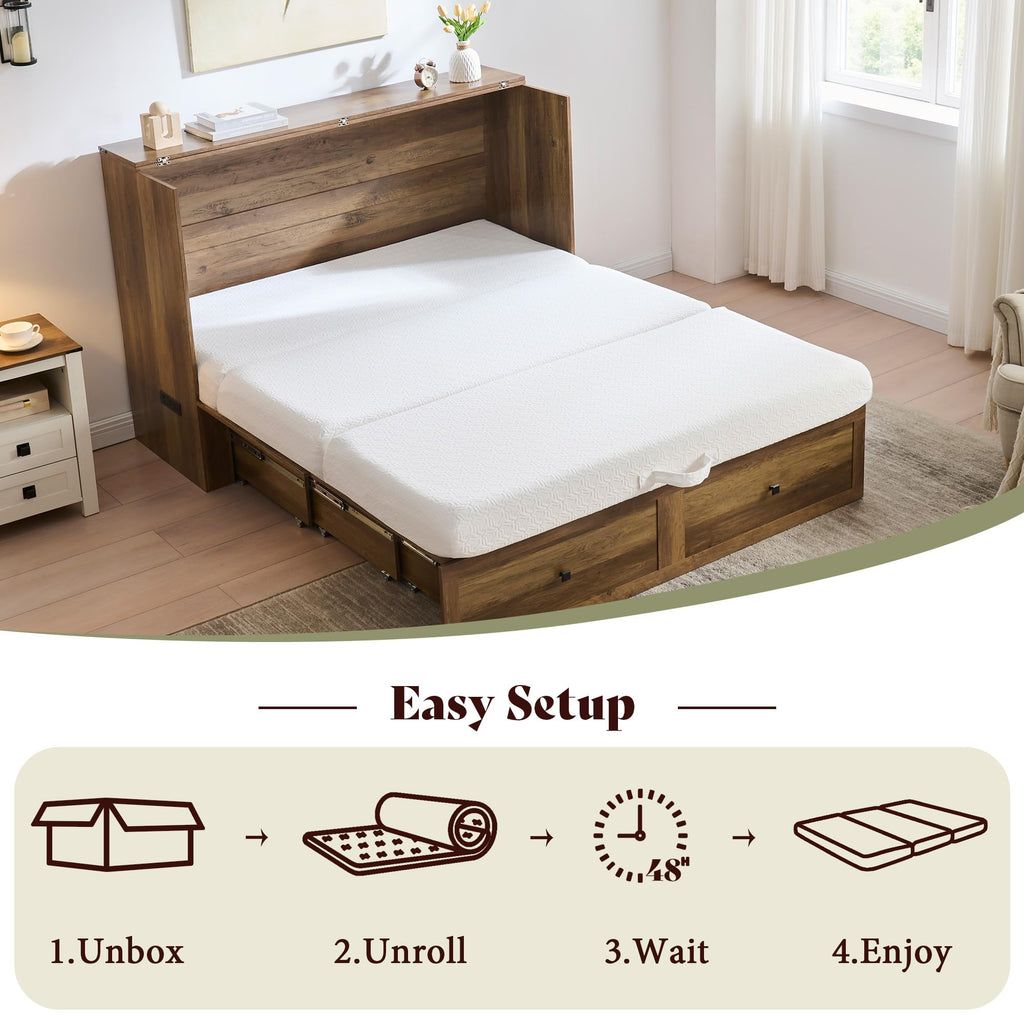 6" Full Tri-Fold Memory Foam Mattress M391