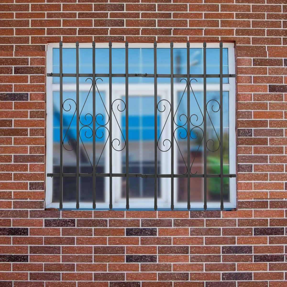 Black 24" x 36" 2 Packs Window Security Bars I67705