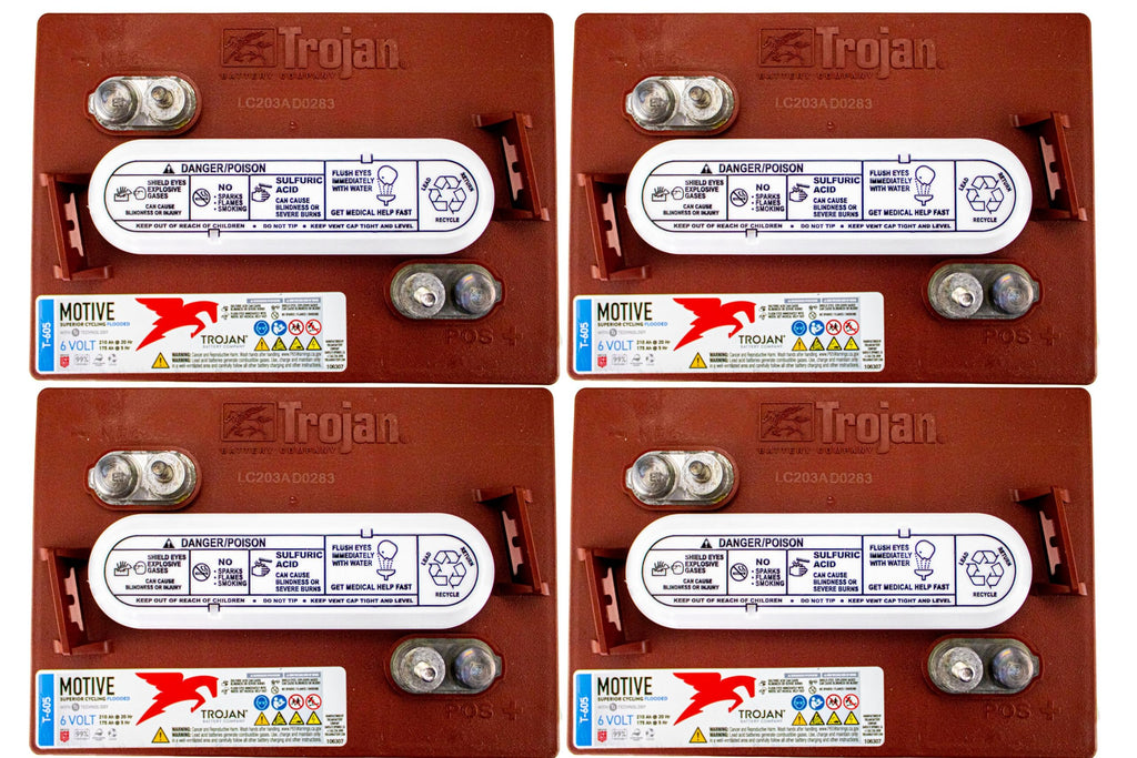6V Deep-Cycle Flooded Battery 210Ah Pack of 4 D86761