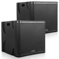 18" 1600 Watts Powered PA DJ Subwoofers with Birch Plywood Enclosure, Black K871