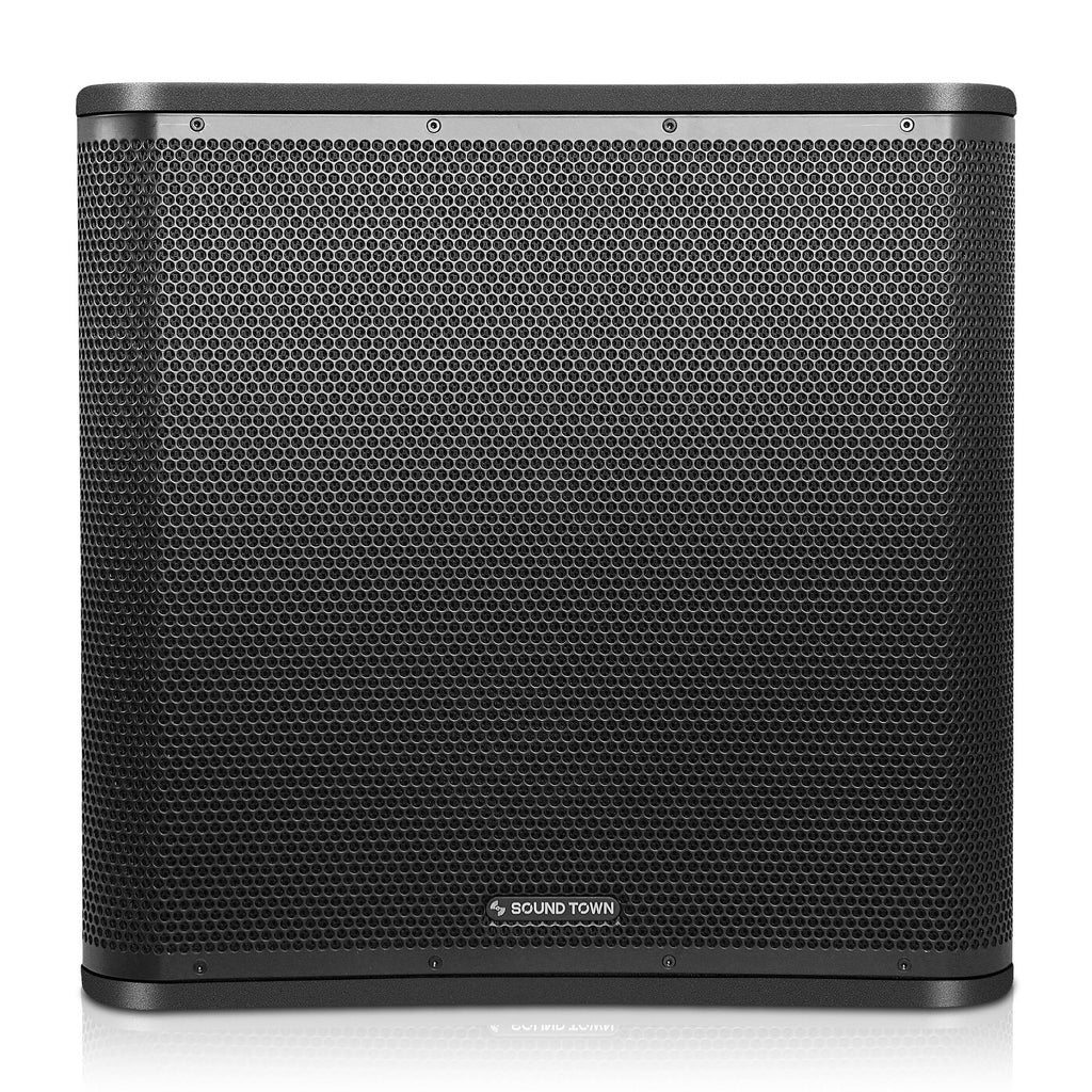 18" 1600 Watts Powered PA DJ Subwoofers with Birch Plywood Enclosure, Black K871
