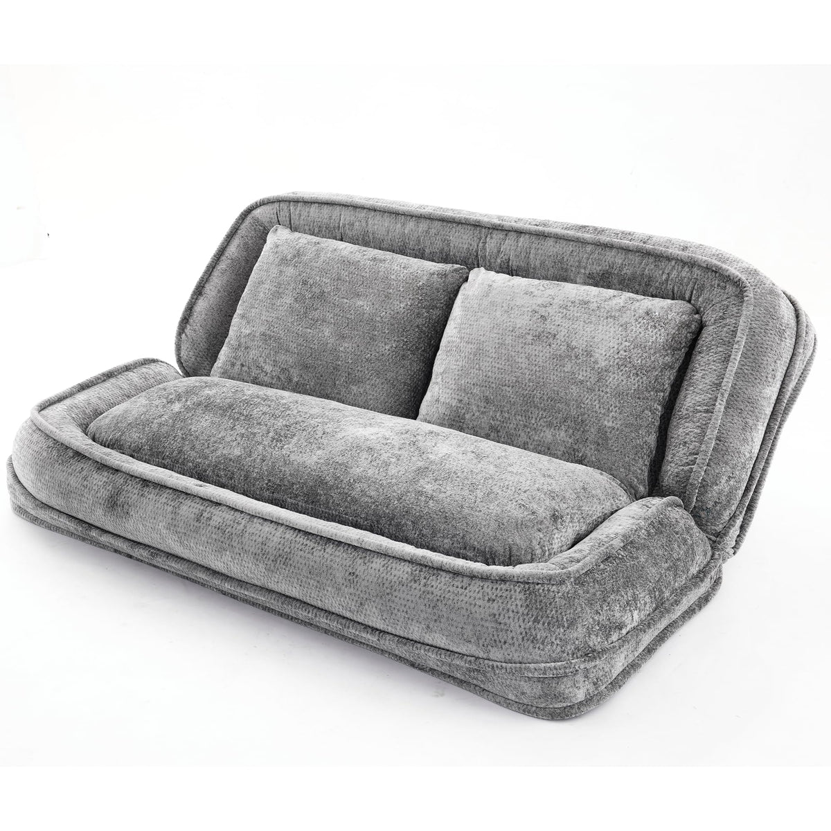 Light Gray Folding Floor Sofa Bed N162773