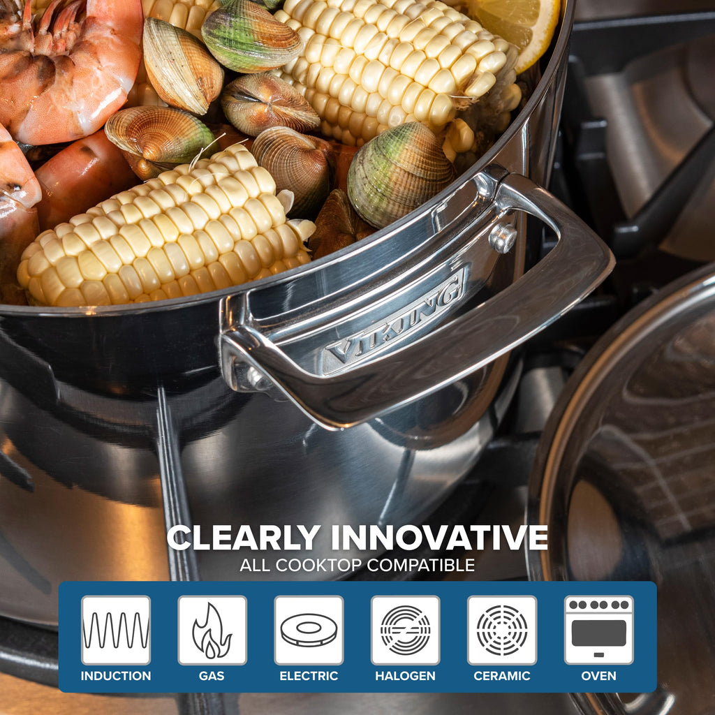 3-Ply Stainless Steel 12 Quart Stock Pot with Lid J90279