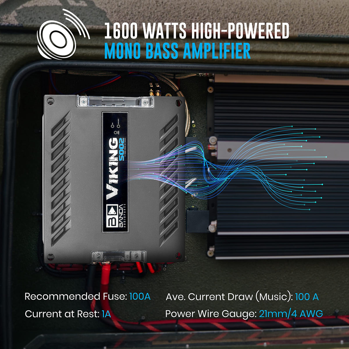 1-Channel Vehicle Audio Bass Amplifier T97113