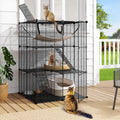 3-Tier Cat Cage Indoor Enclosure with Hammock U593