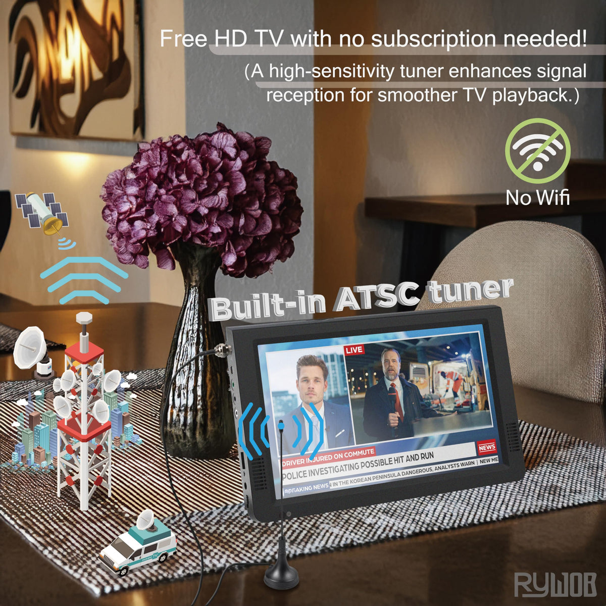 Portable Digital TV with Antenna K55931