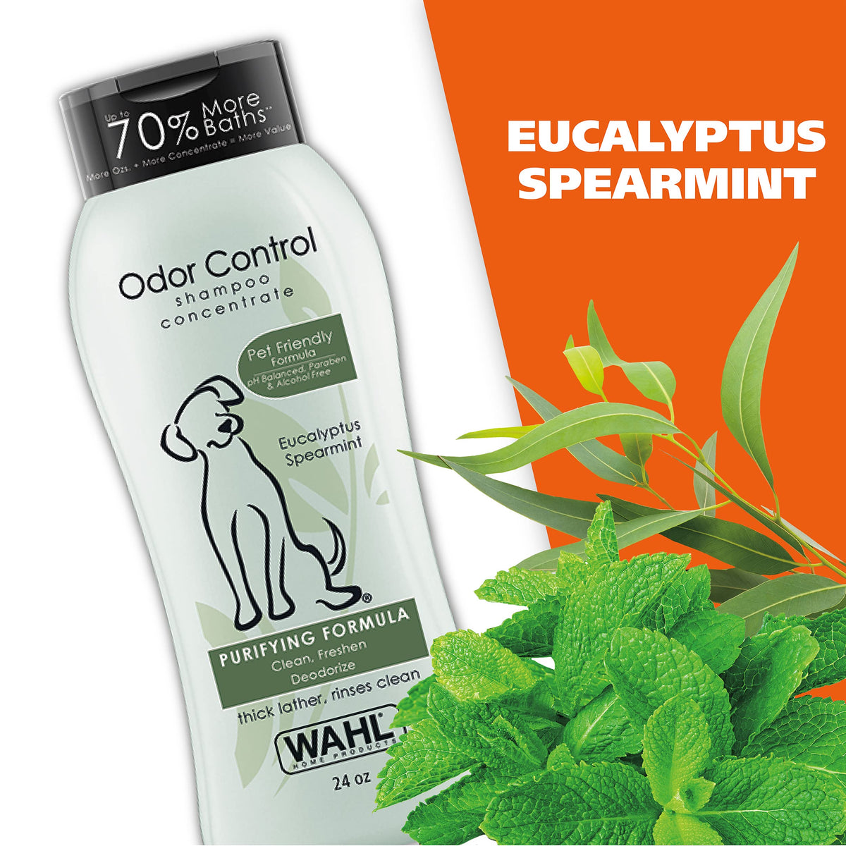 Eucalyptus Spearmint Odor Control Dog Shampoo 24 Oz A540