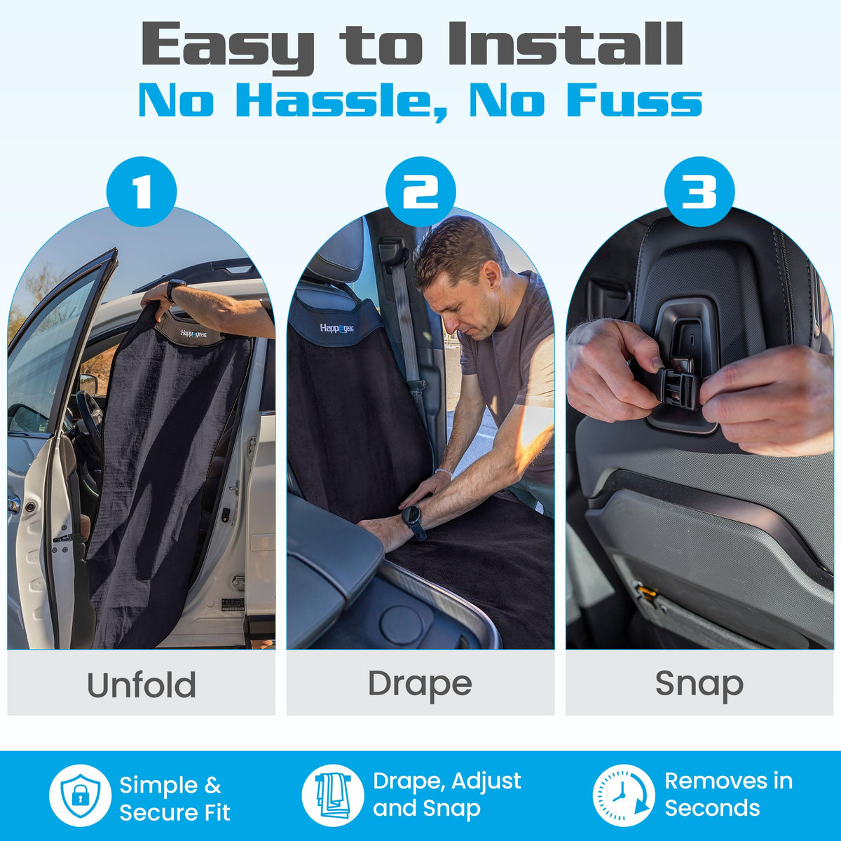Waterproof Car Seat Cover & Protector, Black L16528