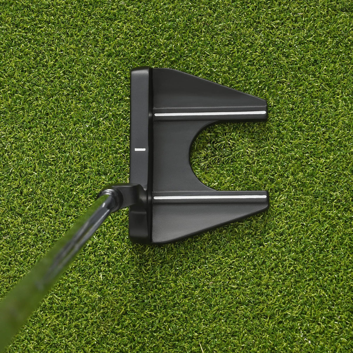 Right-Handed Matte Black Golf Putter with Aim Line & Grip G9356